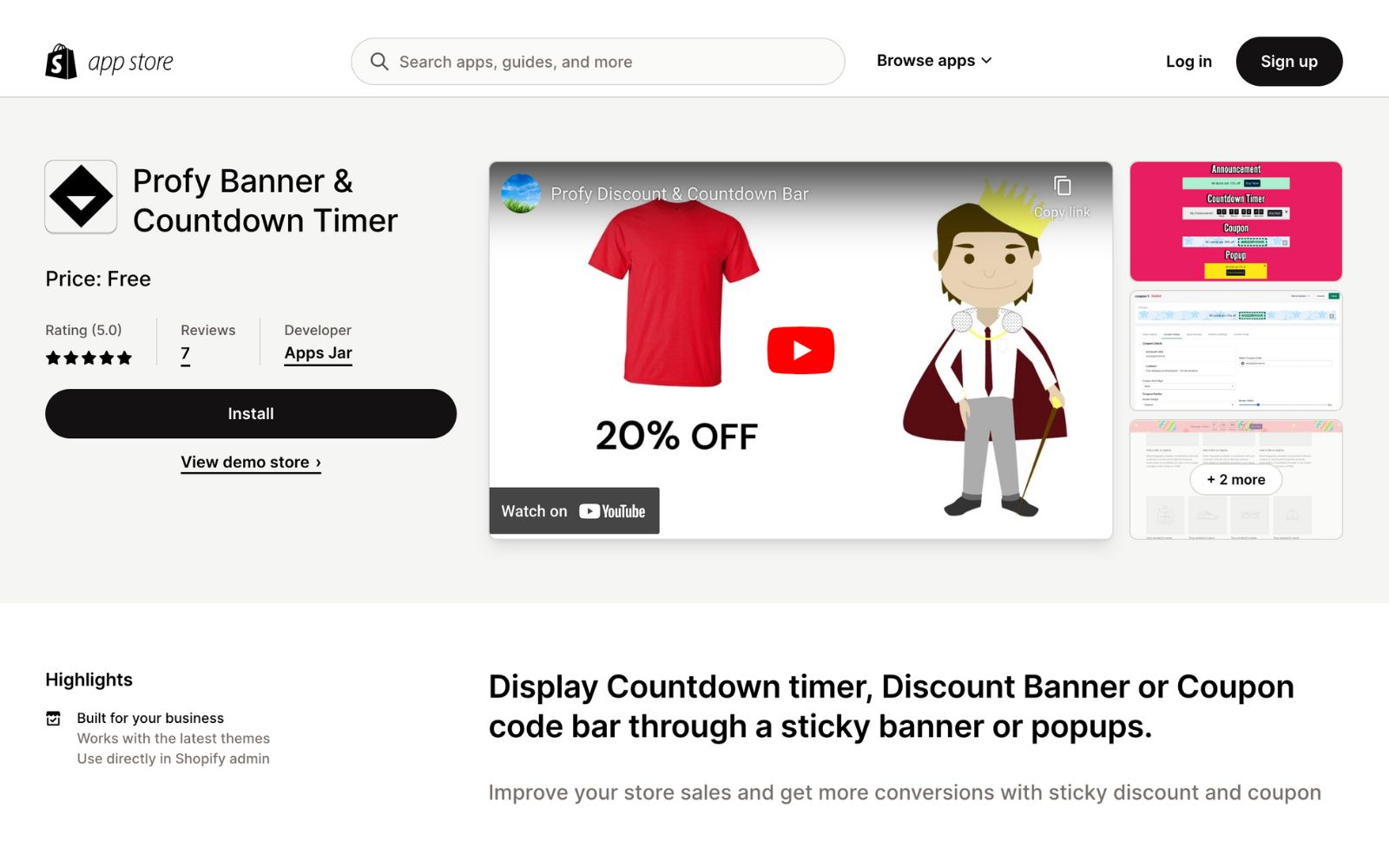 Profy Banner & Countdown Timer